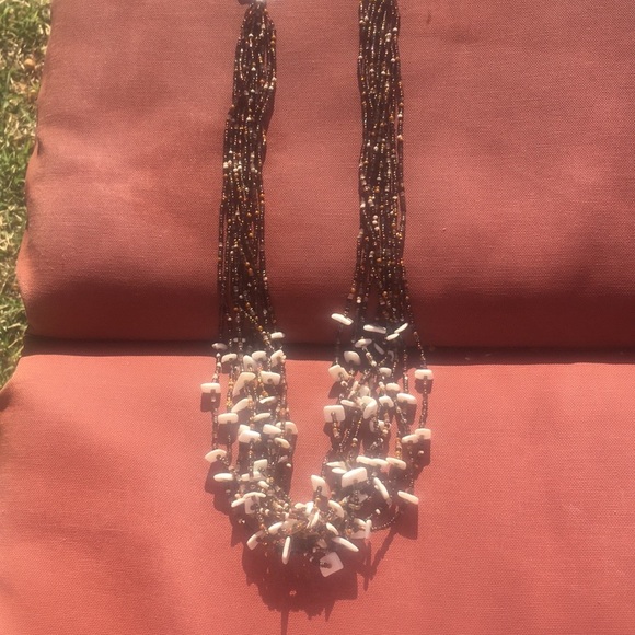 Native American handmade fetish necklace shell l heishi seed beads Apache Navajo - Picture 13 of 14